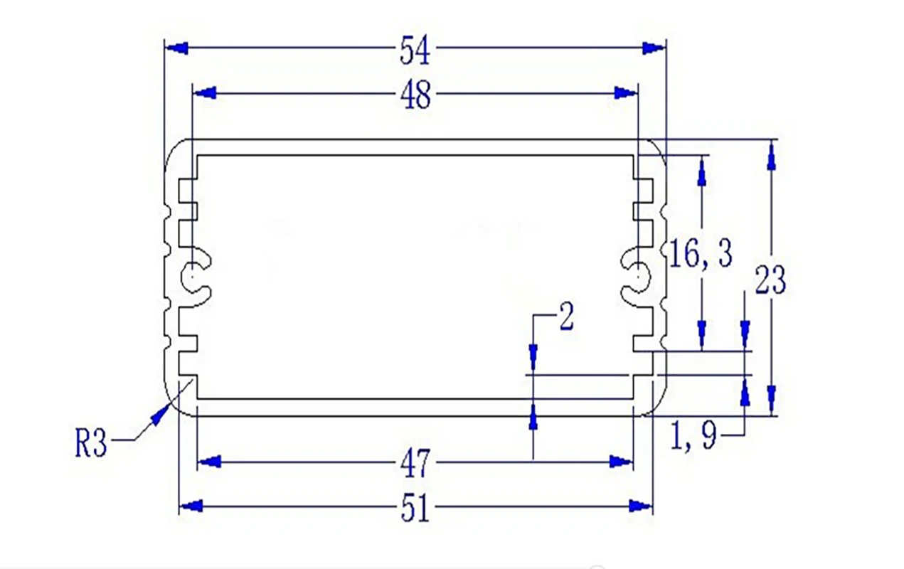 Free Shipping 1pc Silver Aluminium Enclosure Case  DIY Shell  PCB Instrument Box 54x23x80/100/150mm Can be Drilled, Lettered