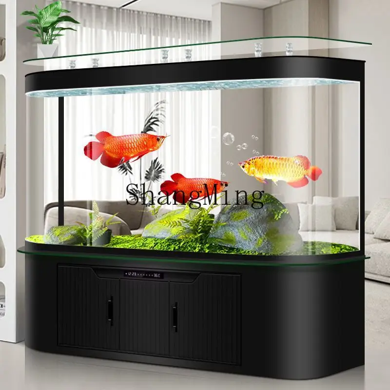 

SM hot bending integrated fish tank living room household bottom filter water-free large floor aquarium