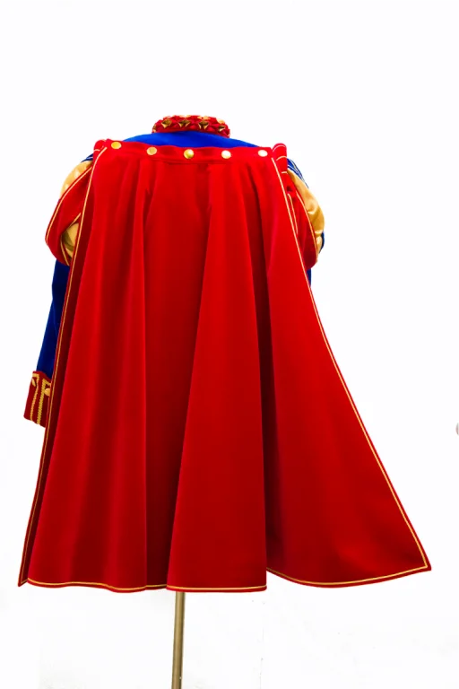 

Custom Made Tudor Elizabethan Cosplay Costume Historical King Henry VII Blue Red Suit With Cape Adult Mens Tudor Nobleman Outfit