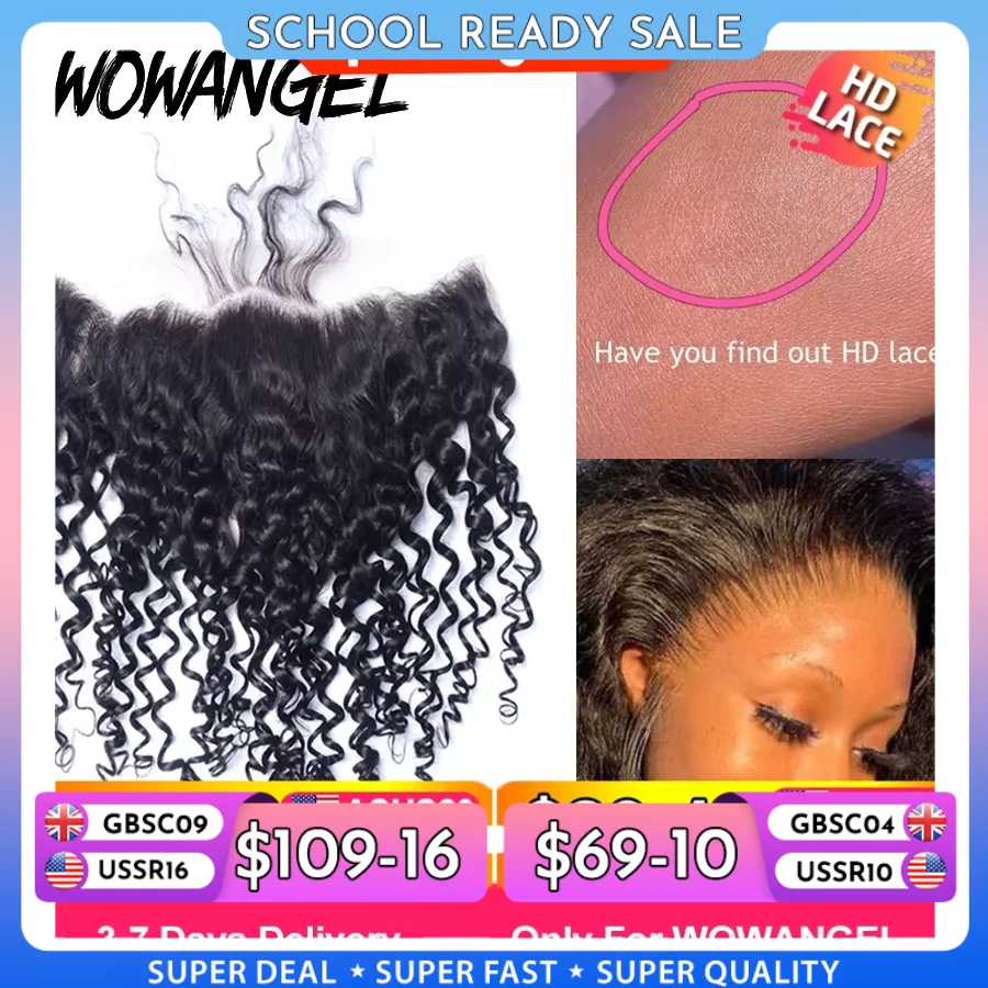 SKINLIKE Real HD Lace Frontal Melt Skins Straight invisible HD Lace Closure Only Deep Wave Kinky Curly Water Wave Human Hair