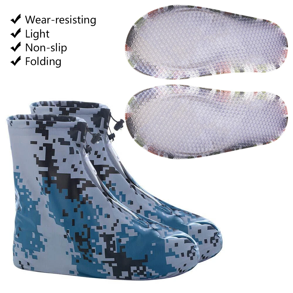 Boots Waterproof Shoe Cover Silicone Material Unisex Shoes Protectors Rain  Non-slip  Outdoor Rainy Thicker for Indoor