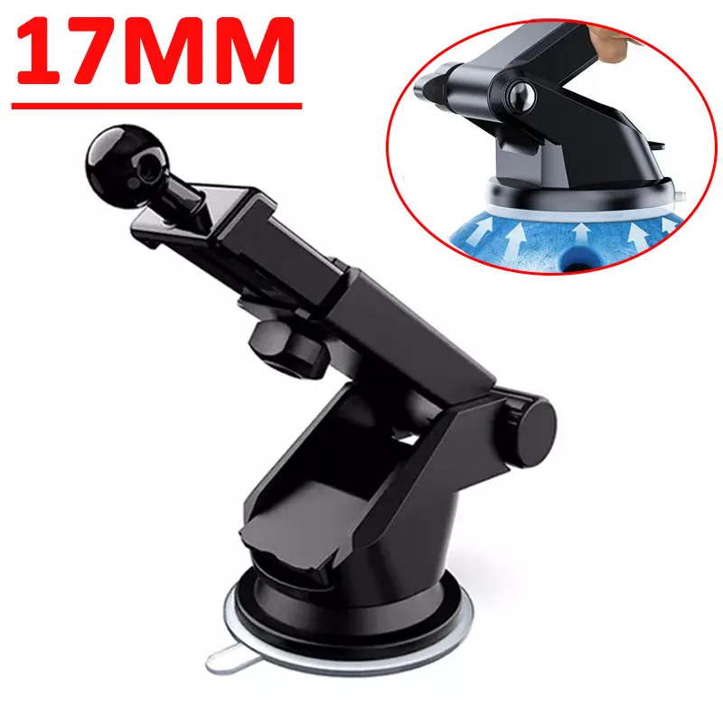 17mm Car Phone Holder Accessories Suction Cup Car Mobile Phone Stand Ball Head Base for Car Windshield Dashboard Phone Mount