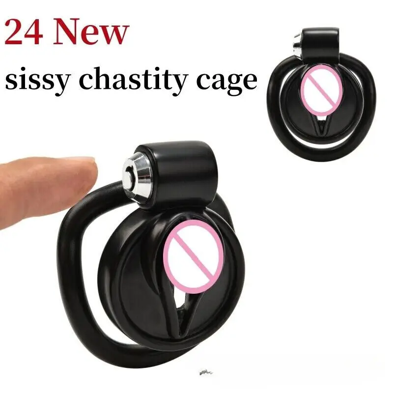 Lock Imitate Female Sissy Chastity Cage with Rings Bound Chastity Devices Adult Sex Toy