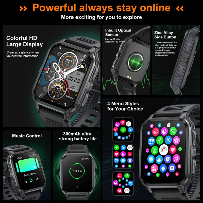 LIGE Smart Watch with 1.83-Inch Display