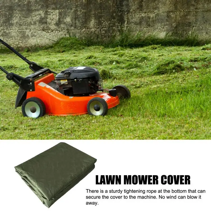 Lawn Mower Cover Heavy Duty Universal Lawn Mower Covers With Drawstring Riding Mower Cover For Sun Rain Wind Dust Leaves Resin