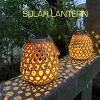 Solar Hanging Lights Solar Lantern Outside Decorations Solar Powered Retro Lantern IP44 Waterproof Table Lamp for Christmas Gift