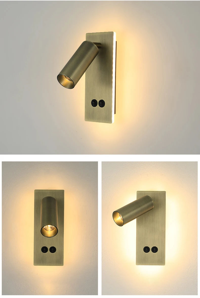 Imagem -03 - Moderno Hotel Grade Led Wall Sconce Iluminação Ambiente Humor Brilho Ajustável e Interruptor Duplo