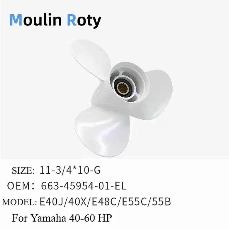 

Подвесной пропеллер из алюминиевого сплава для Yamaha 40-60 л.с. 11 3/4X10-G 663-45954-01-El 11 3/4*10-g E40J/40X/E48C/E55C/55B