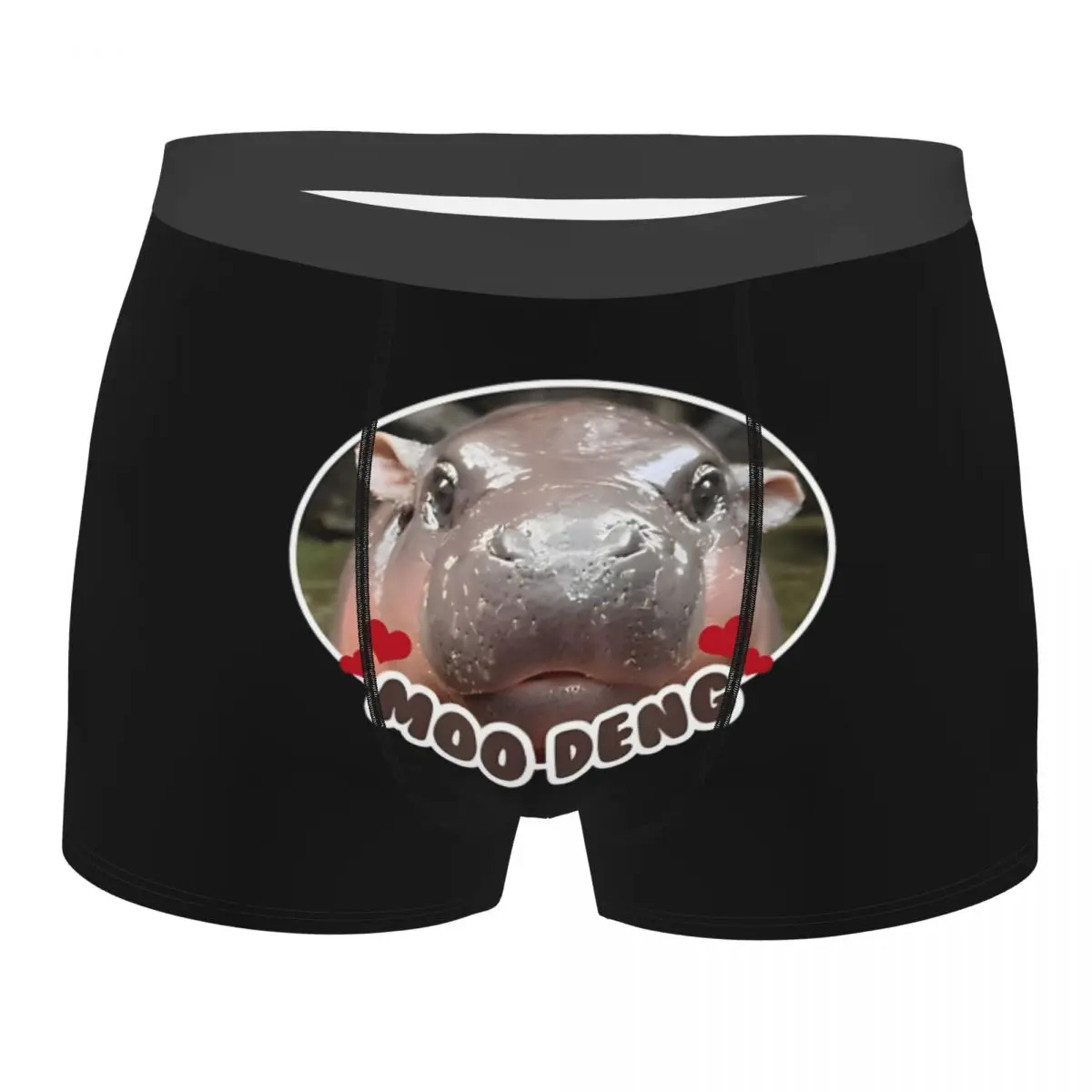 

Мужское нижнее белье Moo Deng Bouncy Pig, милые детские трусы-боксеры с юмором бегемотом, мужские мягкие трусы, S-XXL