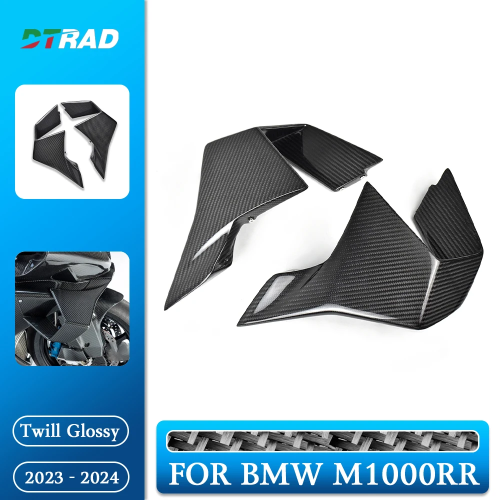 

For BMW M1000RR 2023 - 2024 M1000 RR Racing Accessories Carbon Fiber Side Winglet Flank Spoilers Motorcycle Wing Air Fairing Kit