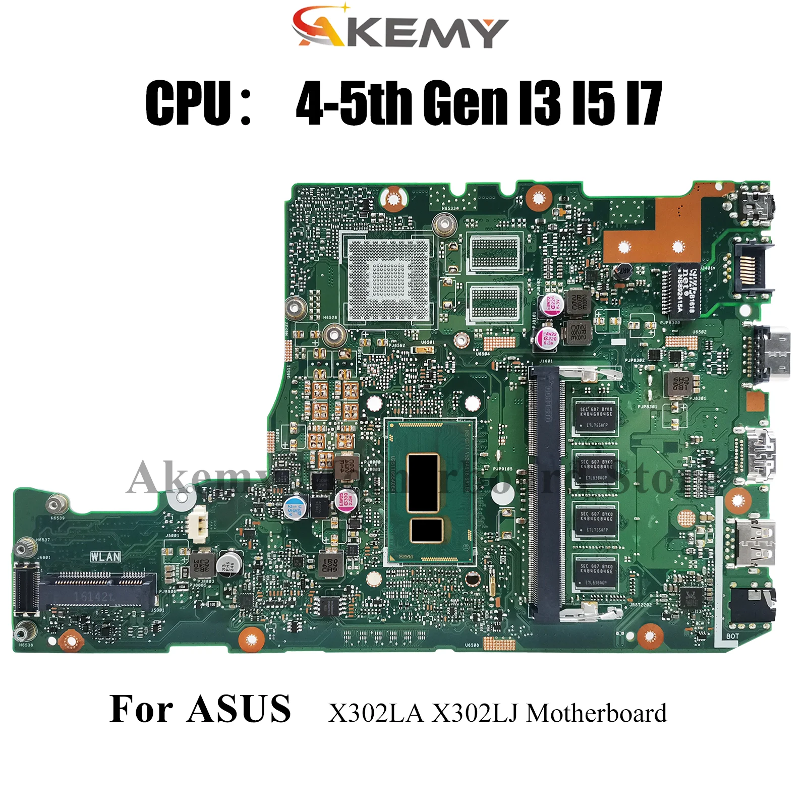 

X302LA Laptop Motherboard For ASUS VivoBook X302LJ X302L X302LA Notebook Mainboard With I3 I5 I7 CPU 100% tests OK fast shipping