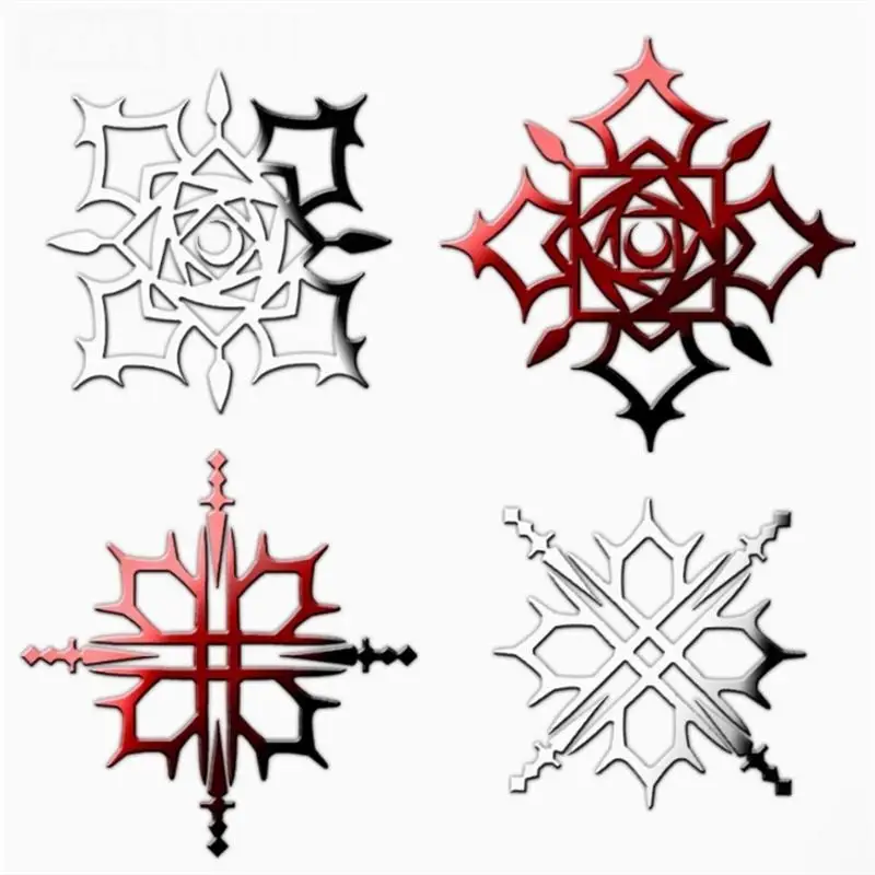 Pegatina con logotipo de vampiro, logotipo de Black Lord Holy Rose, pegatina metálica para teléfono móvil, portátil, coche, pegatina metálica universal