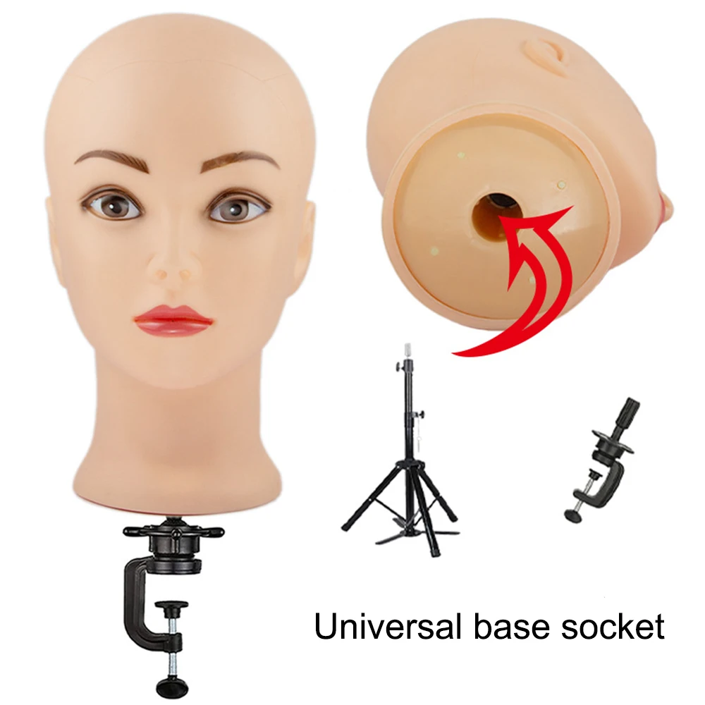 Mannequin Head With Tripod For Making Wig Hat Glasses Mask Display Cosmetology Manikin Head For Makeup Practice Wig Install Kit