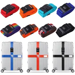 Travel Luggage Strap Adjustable Password Lock Packing Belt Baggage Secure Lock Anti-theft Luggage Strap Bundling Belt