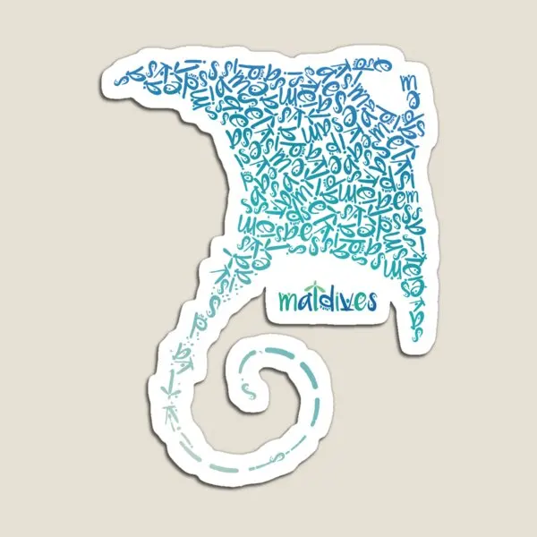 جزر المالديف مانتا المغناطيس الملونة الطفل الأطفال لطيف ديكور مضحك لعبة حامل الاطفال ملصقات الثلاجة المغناطيسي