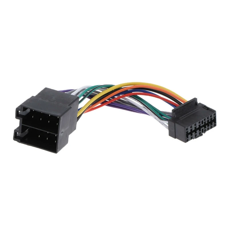 Chicote de Rádio Estéreo para Carro para Sony, Rádio ISO para ISO, Play Plug, Adaptador Automático, Conector de Fiação, 2X, 16 Pin