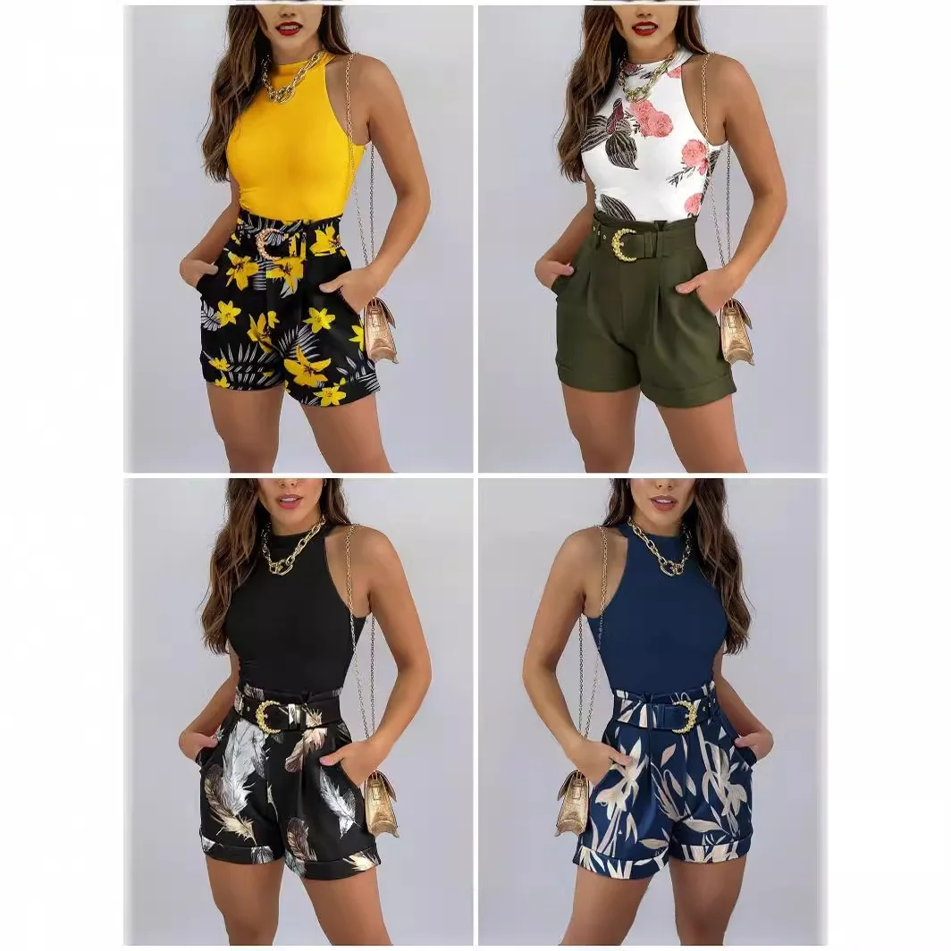 

Женский повседневный жилет с принтом, летний модный цветной дизайн, удобный дышащий студенческий жилет с высокой талией