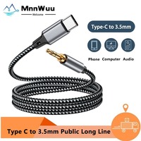 MnnWuu Type-C to 3.5 mm audio cable adapter Male Type-C to male headphones plug,in wire suitable for laptop/tablet/mobile phone