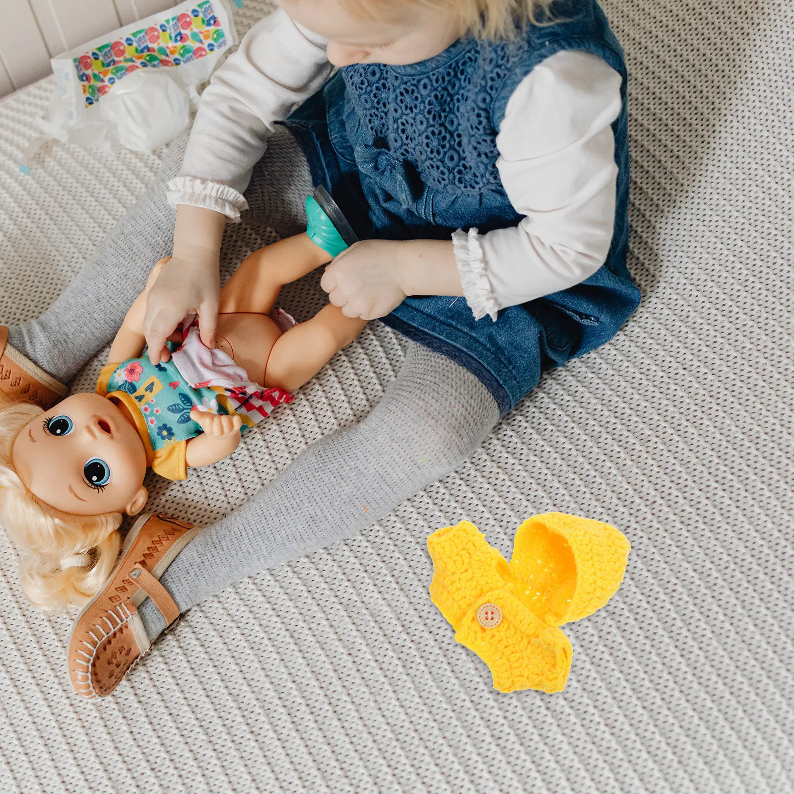 Mini Knitted Romper for Stuffed Animals Cute Cozy Replacement Outfit Soft Comfortable Dress Up Accessory for Animal Figures