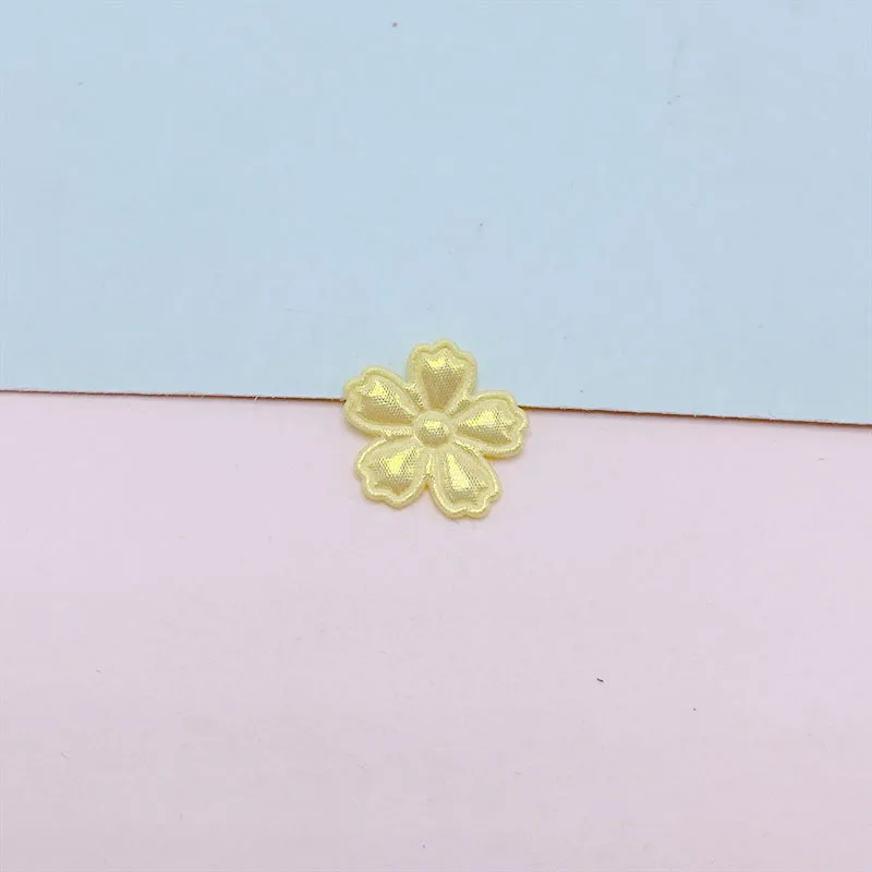 100 Stücke 1,35 CM PU Kleine Blume Gepolsterte Applikationen Für DIY Kinder Haarspange Zubehör Kleidungsstück Dekor Patches – Detail 10