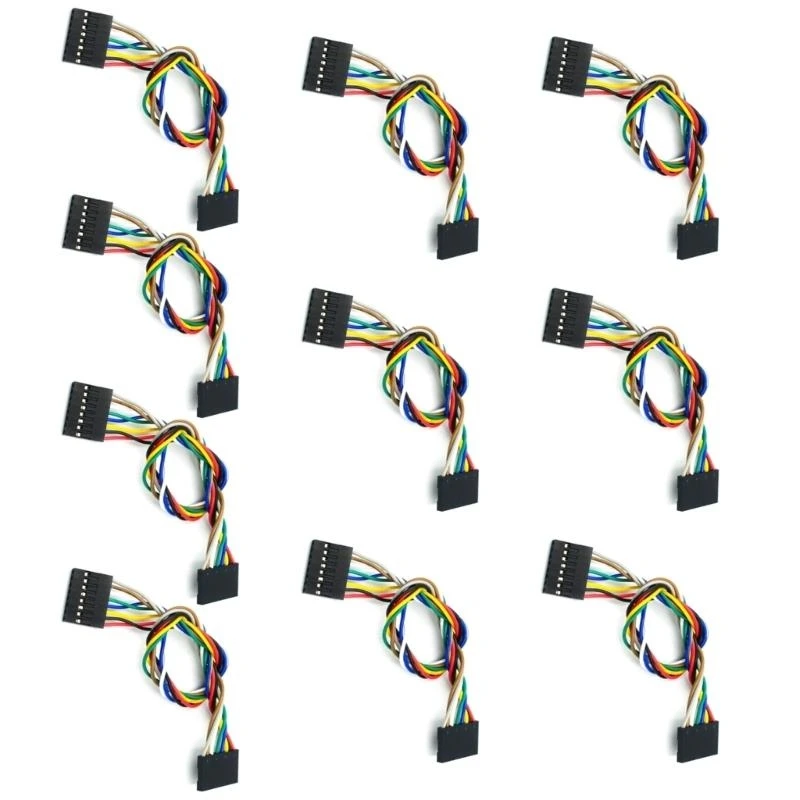 10pcs 2,54 мм разъемы Кабель Set 22AWG 3/4/6/8P для звуковых систем и энтузиастов электроники 20 см 20 см.