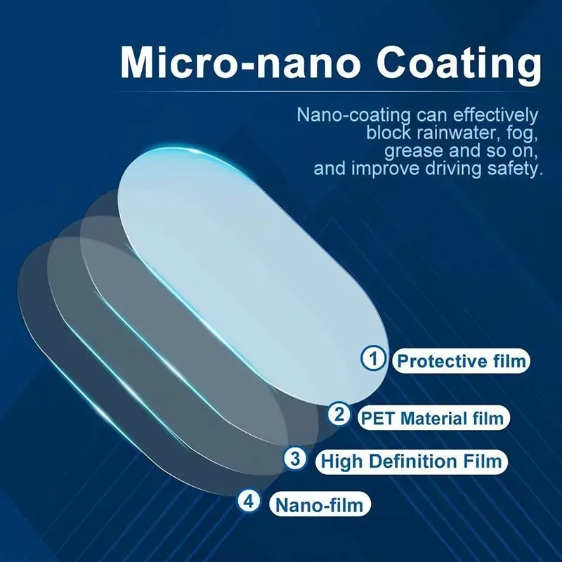 Car Rearview Mirror Protective Film Anti Fog Membrane Anti-Glare Waterproof Rainproof Car Sticker Clear Film view 6
