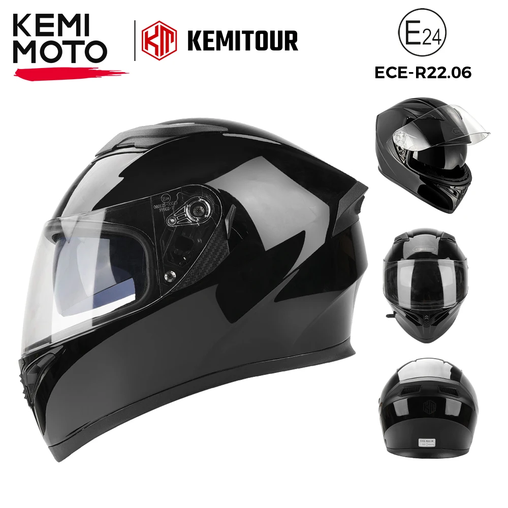 

KEMITOUR Full Face Motorcycle Helmet ECE Racing Moto Helmet Adult Motorbike Helmets For Touring Riding Motocross