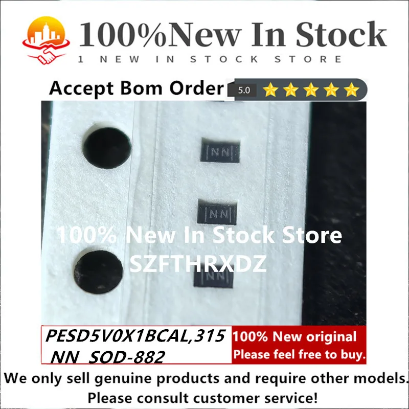 SZFTHRXDZ 100% NEW ORIGINAL PESD5V0X1BCAL,315 SOD-882 NN SOD882 Static and Surge Protection (TVS/ESD)
