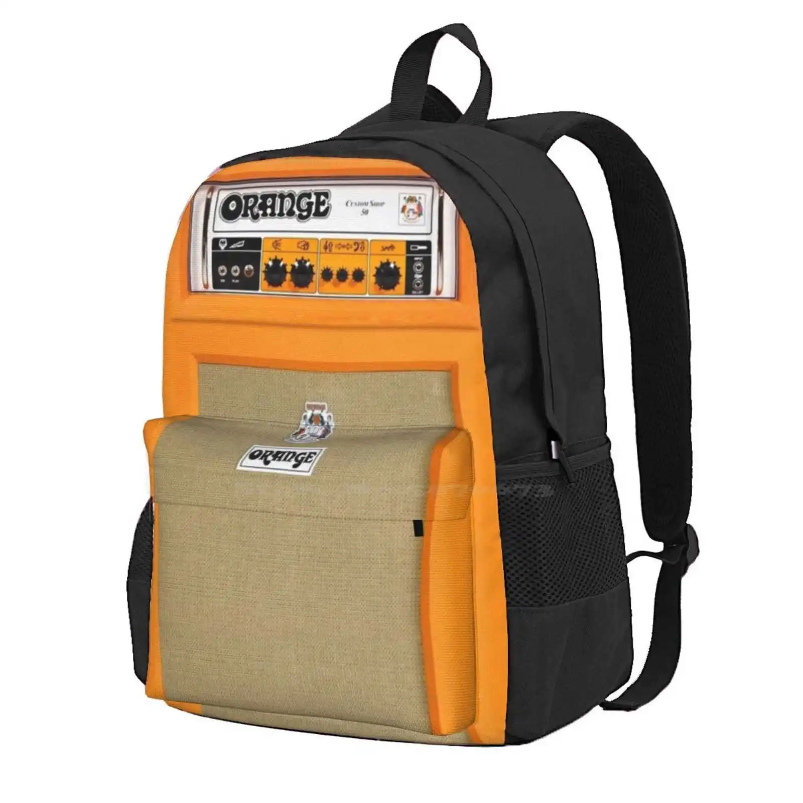 Orange Hot Sale Schoolbag Backpack Fashion Bags Orange Guitar Amp Dplmt Music