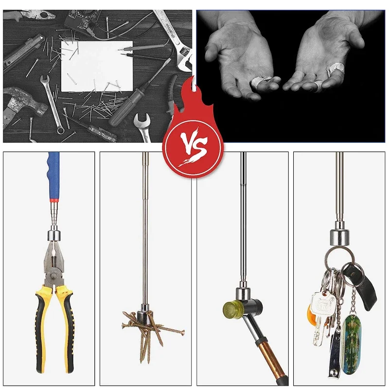 Mini Portable Telescopic Magnetic Magnet Pen Handy Tool Capacity For Picking Up Nut Bolt Extendable Pickup Rod Stick