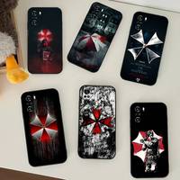 Umbrella Corporation Phone Case For Slim Black Xiaomi 11 12 Redmi Note 11 5G 8T 9A 9 10T Note 8 9 12S Ultra Shockproof Protectio