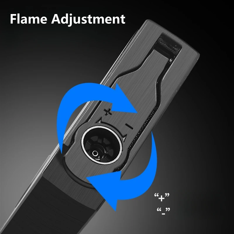 Honest Metal Cigar Lighter Outdoor Windproof Butane Gas 2 Blue Flame Turbo Torch Jet Portable Lighter Folding Cigar Drill