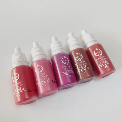 Imagen 2 del producto 5 uds Microblading pigmento puro maquillaje semipermanente ceja tatuaje tinta labios línea de ojos Color Micropigmentacion labios 15ML