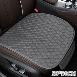 Car Seat Cushions Linen Flax Non-slip Breathable Comfort Seat Covers Cushion Front Driver Seat Cushion Auto Interior Accessories