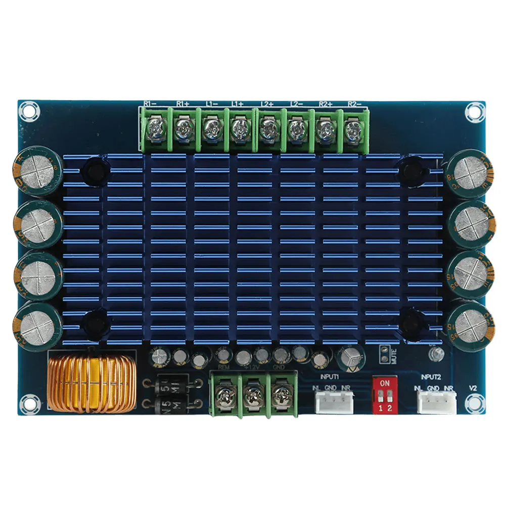 XH-M180 TDA7850 Switchable Audio Amplifier PCB Board DC 12V 2/4 Channel Stereo High Power Digital AMP Board Electronic Component