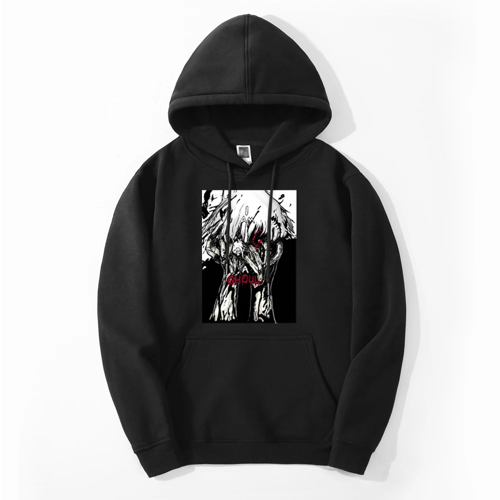 

Classics Anime Bloody Tokyo Ghoul Kaneki Ken 2024 Autumn Winter Men's Casual Hoodies Sweatshirts Simple Warm Sweatshirts Hoodie