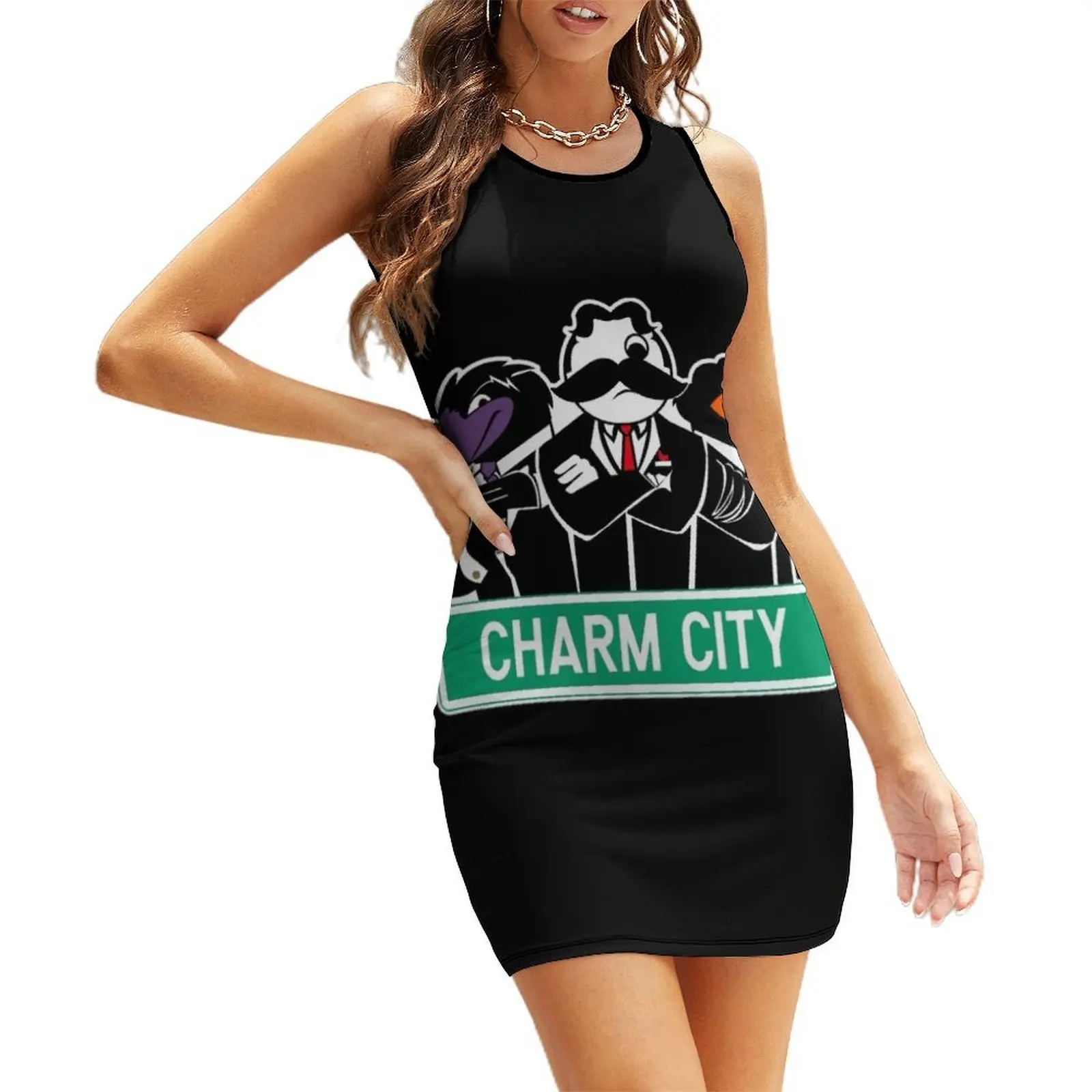 

Charm City Gang Sleeveless Sundress Summer dresses for women luxury woman party dress cocktail dresses Cocktail of dresses