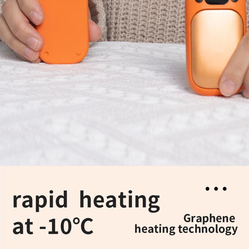 Magnetic Hand Warmer Rechargeable - 4 Colors (Orange/Pink/White/Black) Fast Heating 2-in-1 Pocket Heater for Winter Outdoor