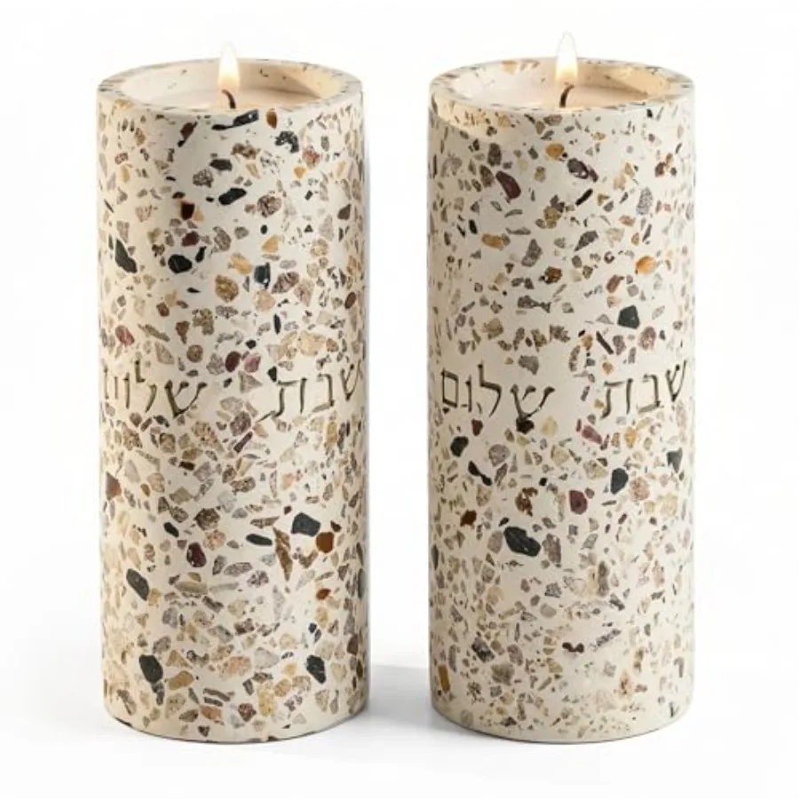 Shabbat Candle Holder Elegant Jewish Candlesticks for Shabbat and Holiday Lighting Modern Metal Design Decorative Candle Holder