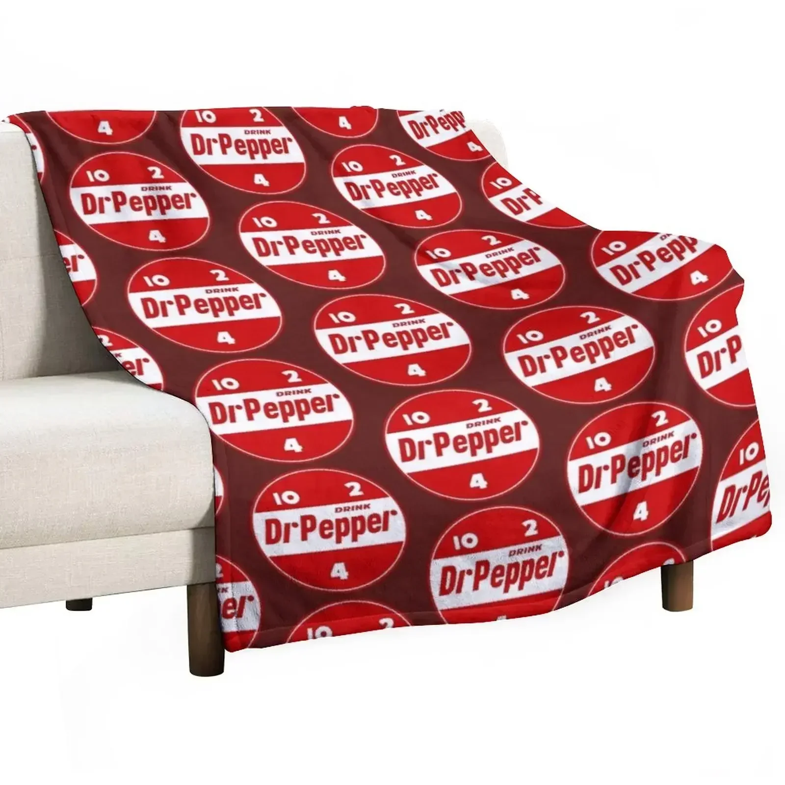 

1950's Dr Pepper Throw Blanket Cozy Napping Blanket Gift for Mom Dad