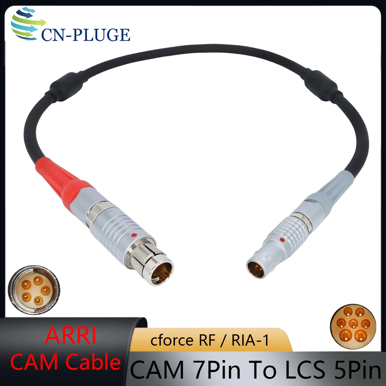 ARRI cforce RF/Cmotion cPRO /Camin CAM 7Pin To LCS 5Pin Cable for Hi5/RIA-1, ARRI ALEXA Plus Cameras of the same model,