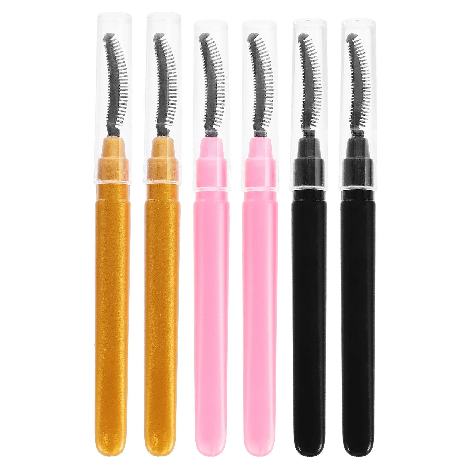 Brosse à cils en Silicone, baguette à cils, applicateur de Mascara, brosse de maquillage, légère et Portable, outil de maquillage pour les yeux, 6 pièces