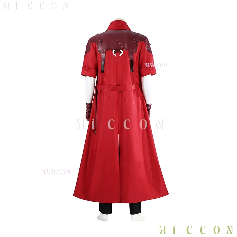 دانتي أزياء تنكرية شعر مستعار أحمر خندق DMC الشيطان هنتر قد يبكي سترة الهالوين زي الهالوين كرنفال أنيمي لعبة Ro الملابس