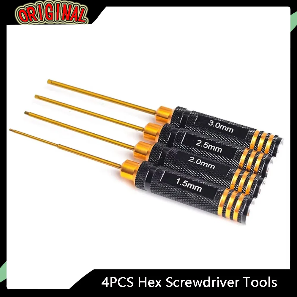 

4PCS RC Hex Screwdriver Set - Titanium Plated Hardened, 1.5/2.0/2.5/3.0mm Hex Keys for RC Helicopter/Car/Toys
