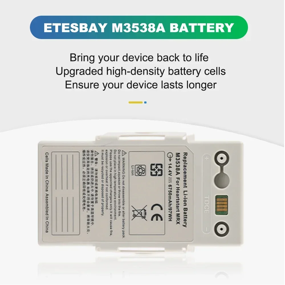 ETESBAY M3538A Battery For Heartstart MRx Monitor/Defibrillator Battery M3538A  M3535-60992 M3535A M3536A