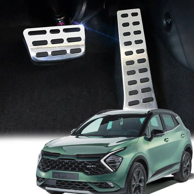 נירוסטה מכונית דוושות לקאיה Sportage NQ5 2022 2023 באופן מאיץ גז כיסוי דלק בלם רגל פנים קישוט אבזר