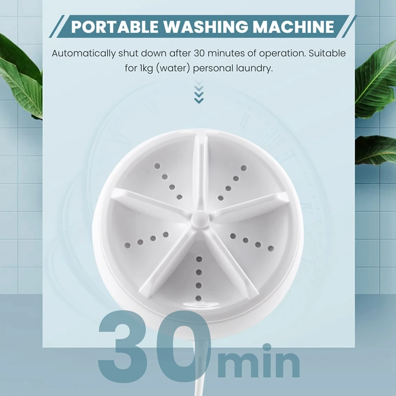 Personal Rotary Washing Machine, Portable Ultrasonic Turbine Technology, Dirt Washing Machine For Family Travel