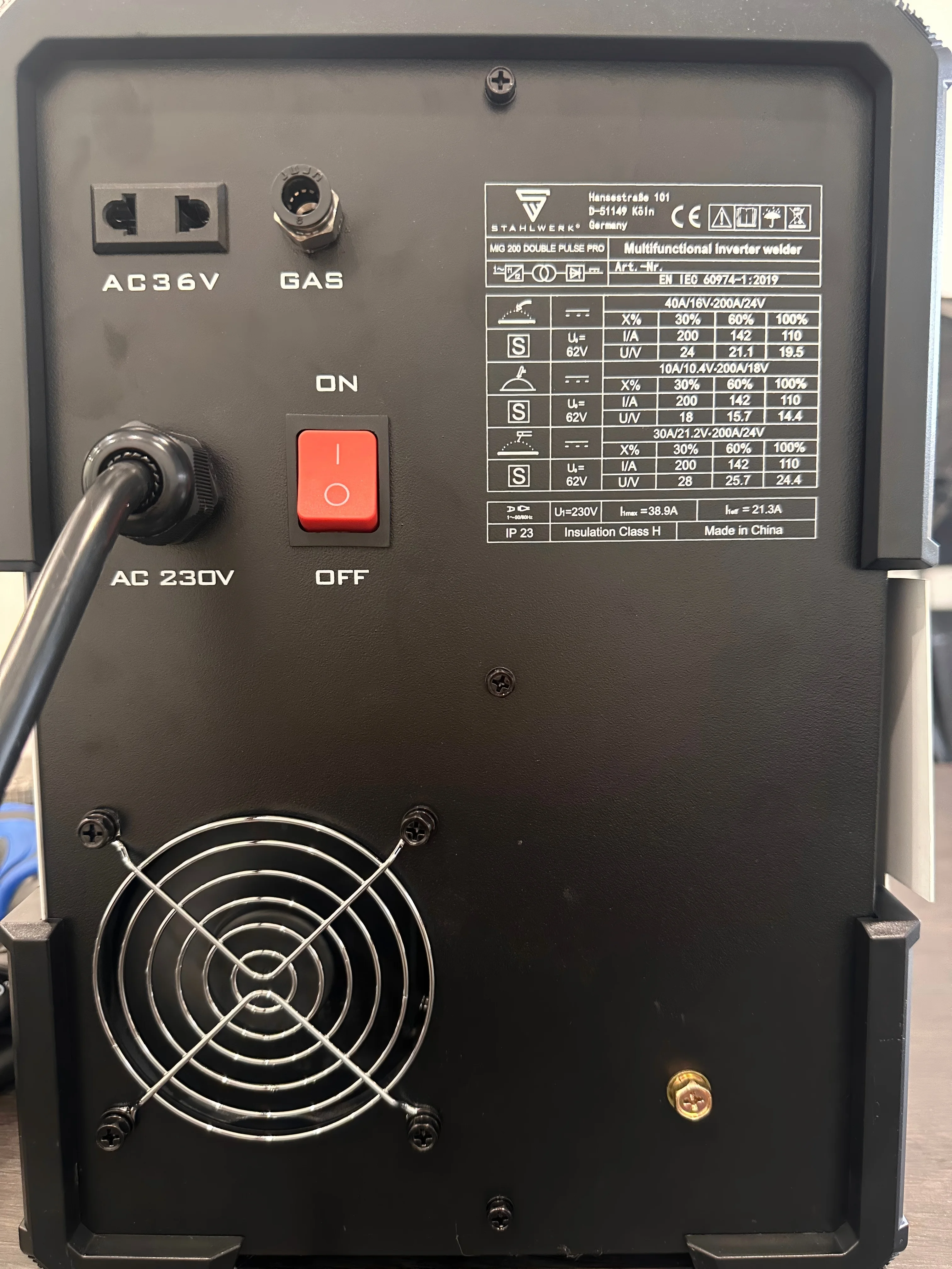 Portable 200A Welder 6 Functions MIG Gas/Gasless Double Pulse TIG MMA/Dual Drive New 220V LCD Display MIG200DP