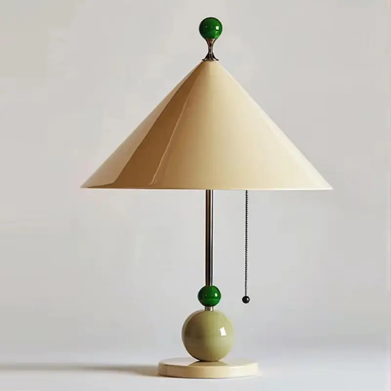 Modern Creative and fashionable children's room table lamp, personalized Memphis umbrella, dopamine colored bedside table lamp