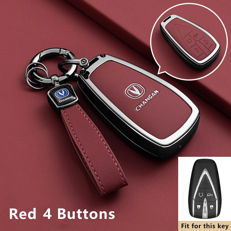 Zinc Alloy Car Key Case Fob for Changan CS55 Plus CS35 2026 CS75 2025 X7 X5 UNI-K UNI-Z Accessories Keychain Remote Cover Shell